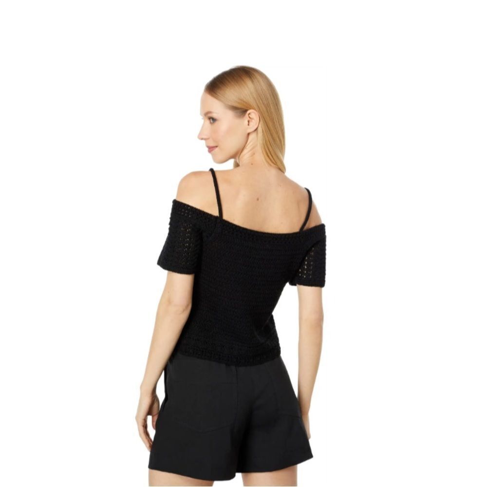 VINCE Open Shoulder Organic Cotton Crochet Tank New! - Picture 2 of 13